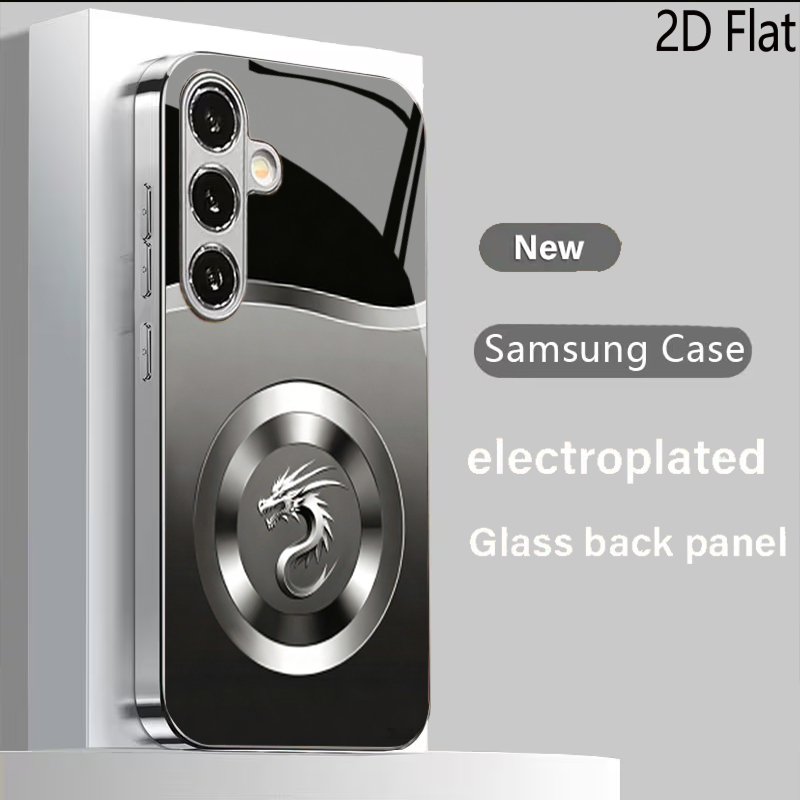 Samsung Galaxy A55 - Silberner Drache Metallschild für Samsung Galaxy