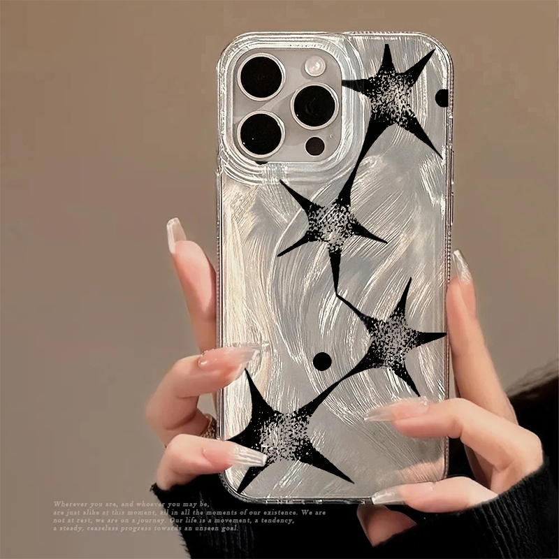 Apple Iphone 15 - Glänzender Stern Trendiges Muster Handyhülle für
