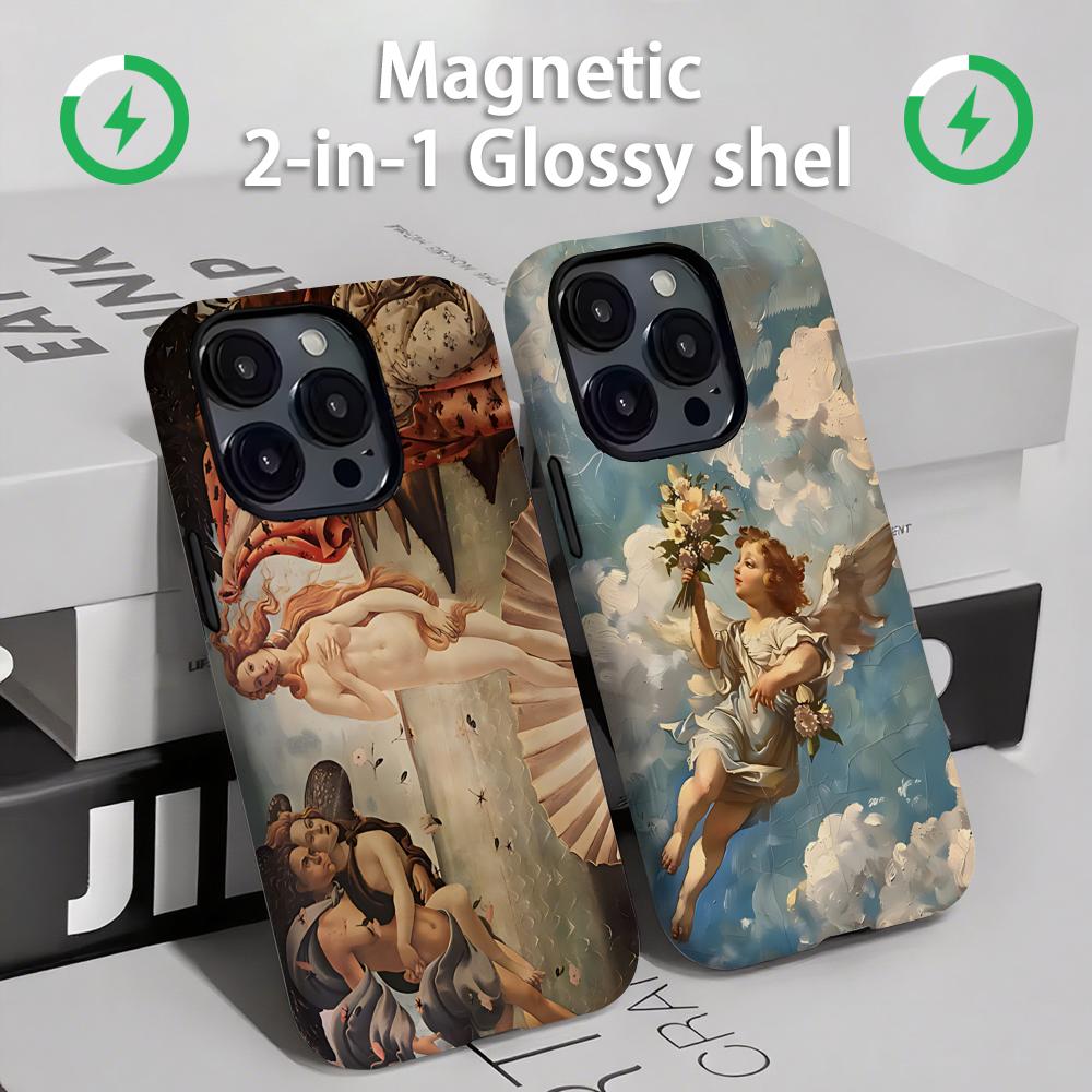 Apple Iphone 15 Pro Max - Renaissance-Kunstgemälde Handyhülle Magnetisch 2-in-1 Glänzende Schale