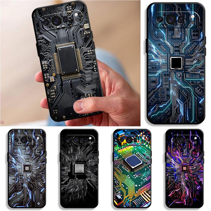 Google Pixel 9 Pro - Retro Leiterplatten-Design Handyhülle für Google Pixel